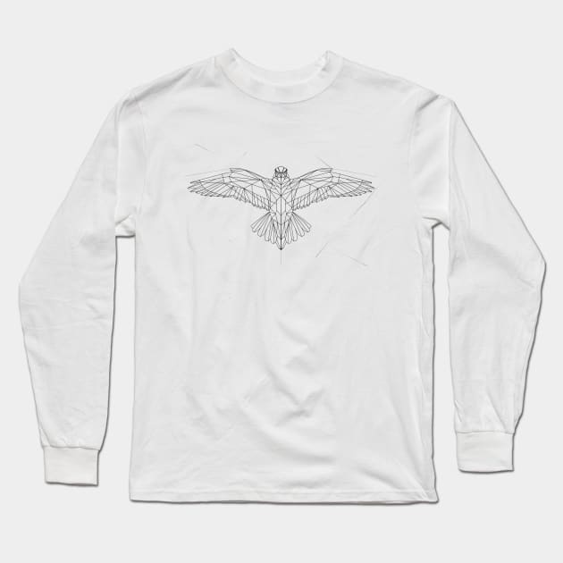 geometric eagle style Long Sleeve T-Shirt by Triou